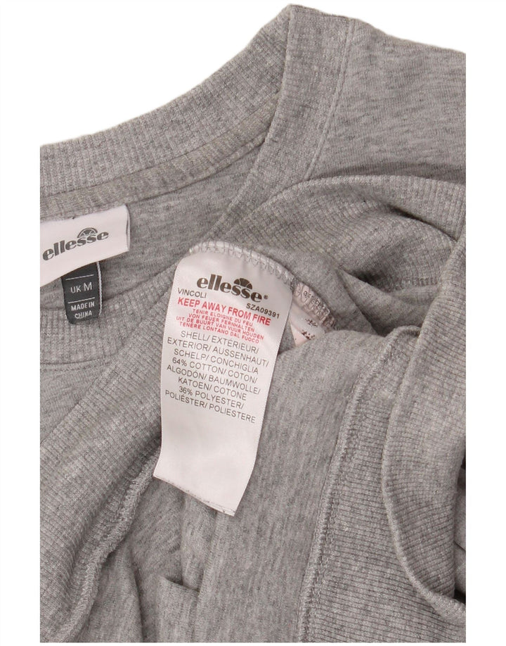 ELLESSE Pull Sweat Graphique Homme Gris Moyen Coton