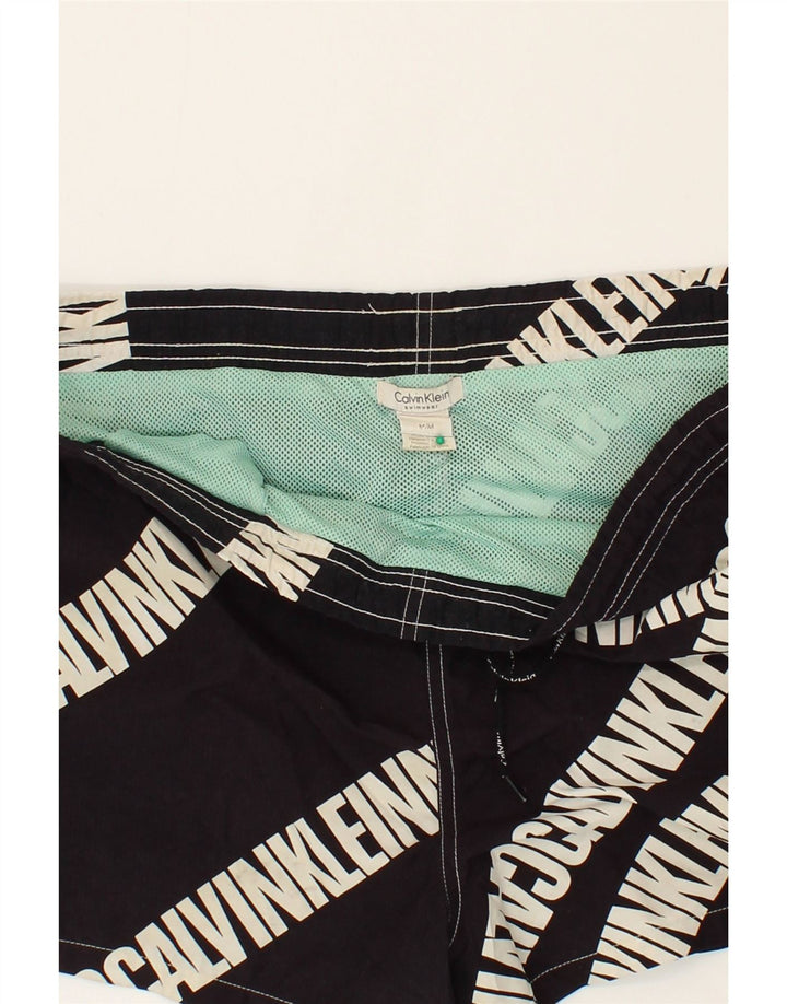 CALVIN KLEIN Short de Bain Graphique Homme Noir Moyen Polyester