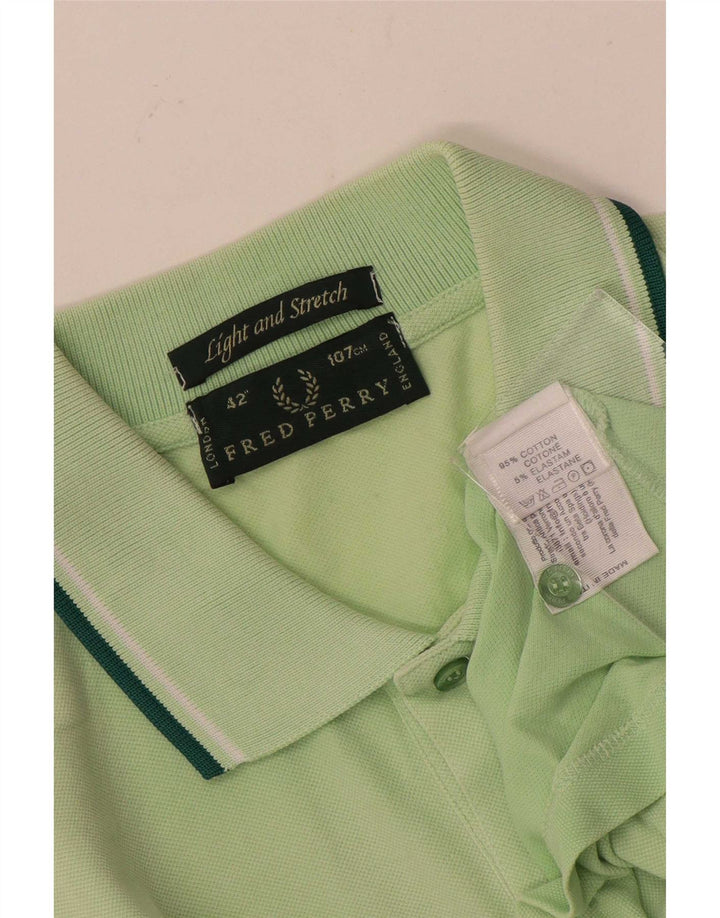 Fred Perry Polo Léger et Stretch Homme Vert Moyen Coton