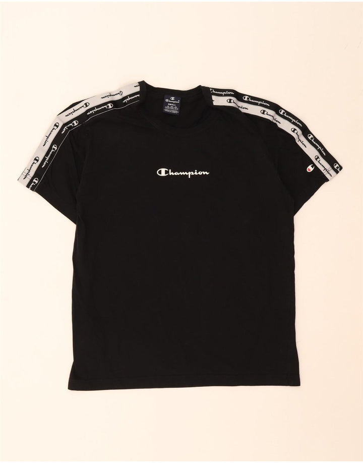 CHAMPION Mens Graphic T-Shirt Top Small Black Vintage Champion and Second-Hand Champion from Messina Hembry 