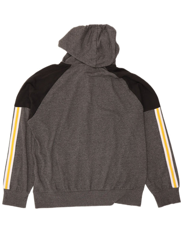 Lotto Life's Sweat à capuche zippé pour homme 2XL Gris Colorblock Polyester