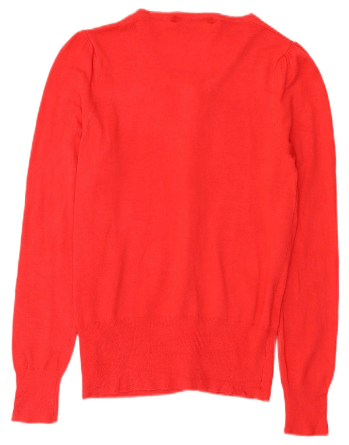 Marks & Spencer Pull Cardigan Femme UK 8 Petite Viscose Rouge