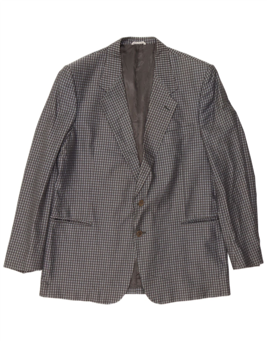 CAESAR Veste Blazer 2 Boutons Homme IT 56 XL Gris Vichy Coton