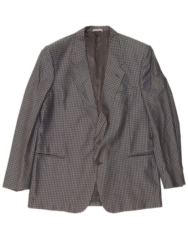 CAESAR Veste Blazer 2 Boutons Homme IT 56 XL Gris Vichy Coton