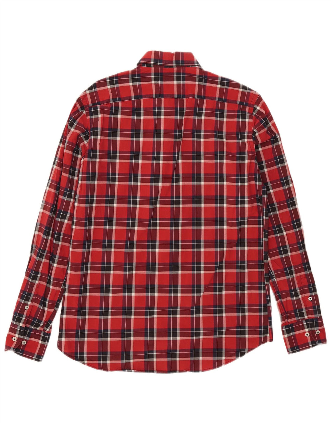 Massimo Dutti Chemise décontractée en flanelle pour homme, grand carreaux rouges