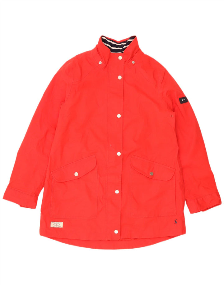Joules Veste de pluie surdimensionnée pour femme UK 10 Small Rouge Coton