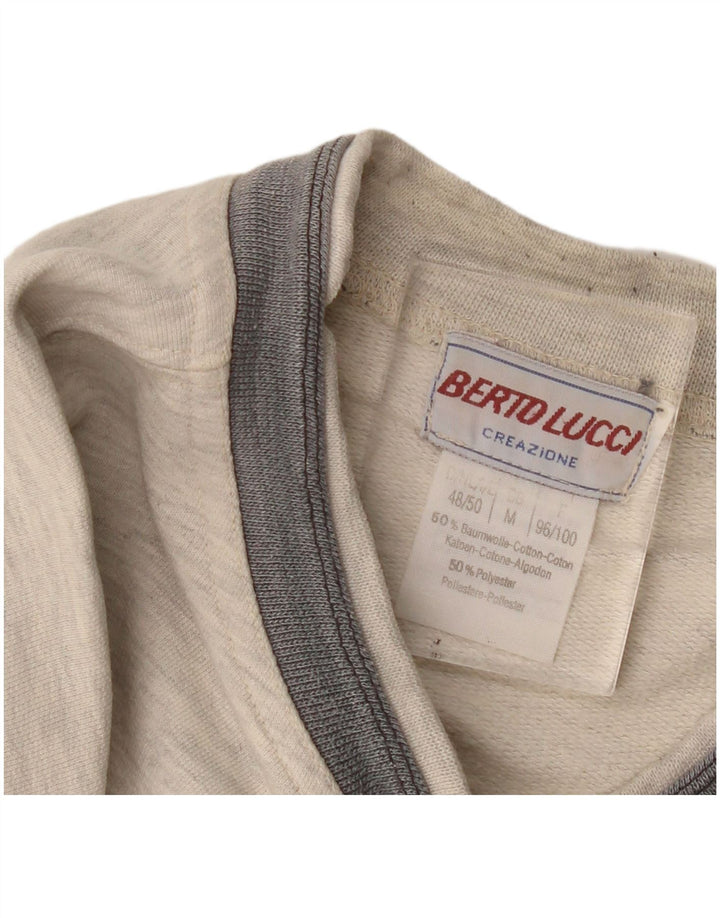 Berto Lucci Sweat-Shirt Princeton Homme Gris Moyen Colorblock
