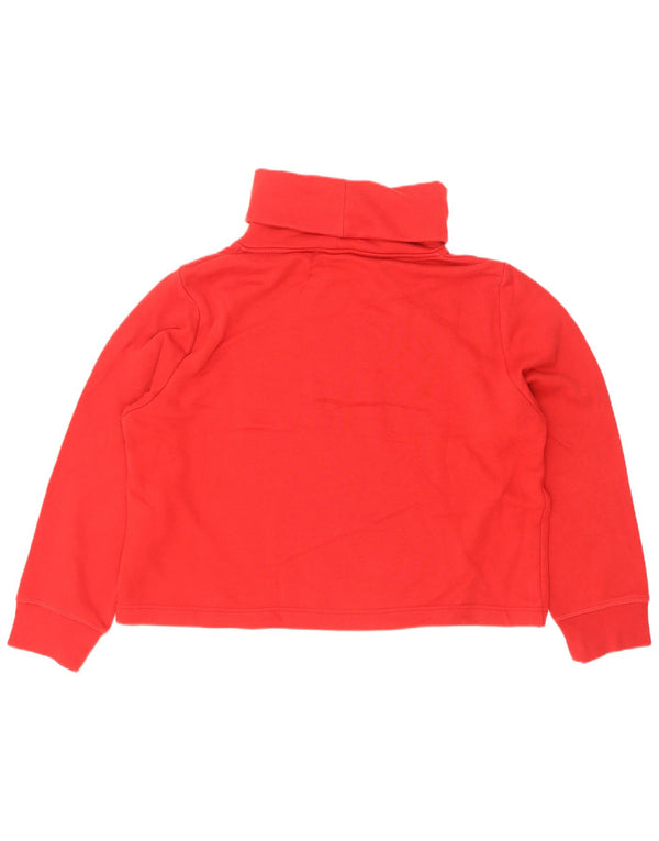 Zara Sweat-shirt court surdimensionné à col roulé pour femme UK 18 XL Rouge