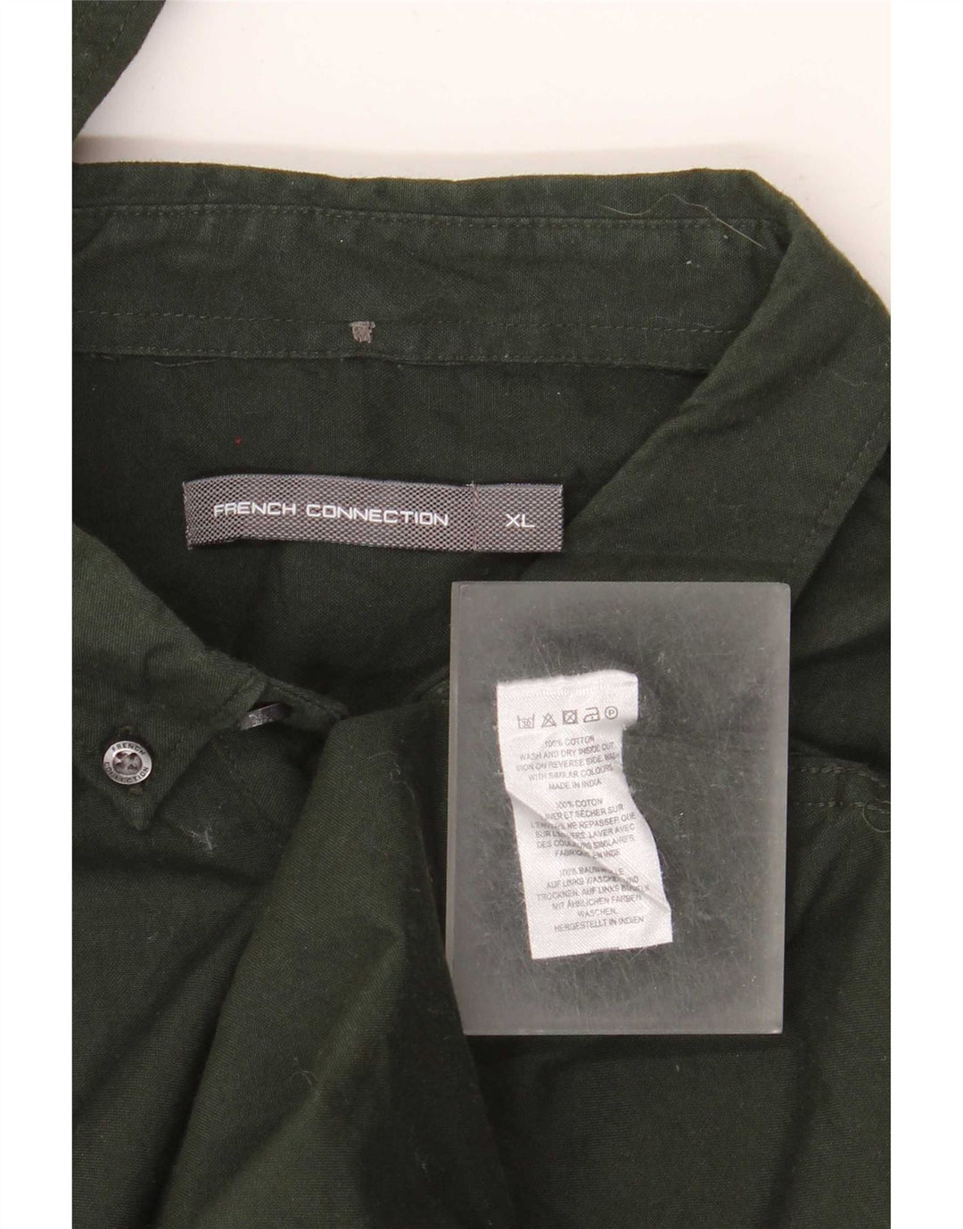 French Connection Chemise Homme XL Vert Coton