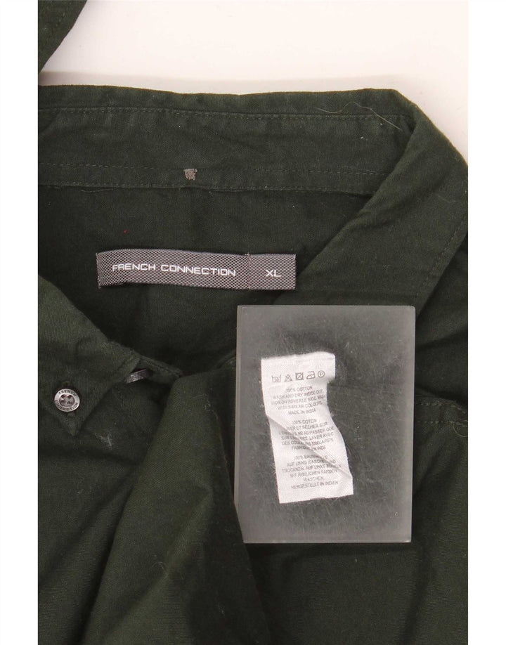 French Connection Chemise Homme XL Vert Coton