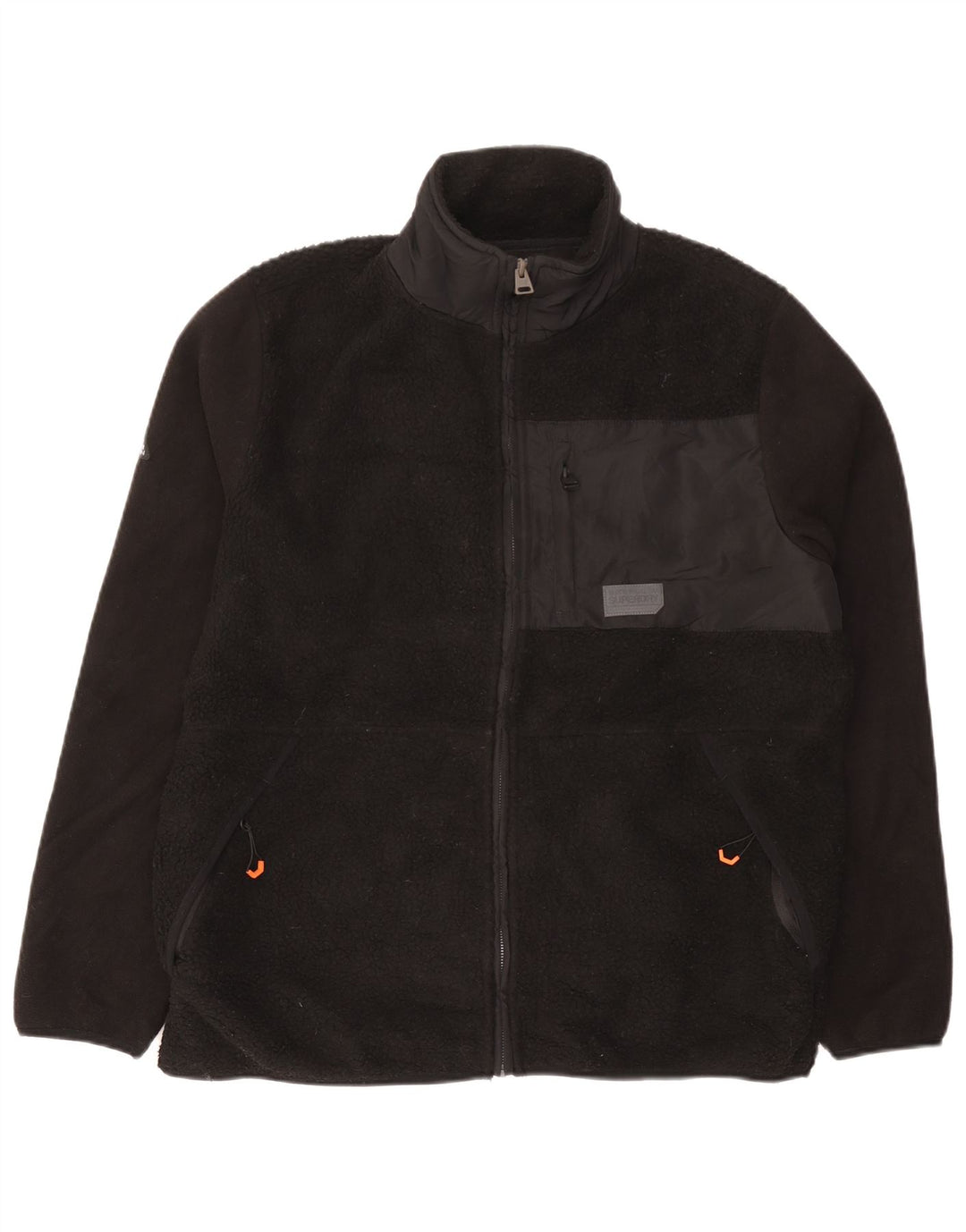 Superdry Veste Polaire Homme UK 44 2XL Noir Polyester