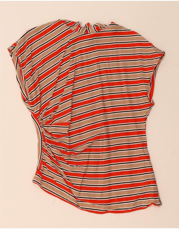ZARA Womens Blouse Top UK 12 Moyen Multicolore Rayé