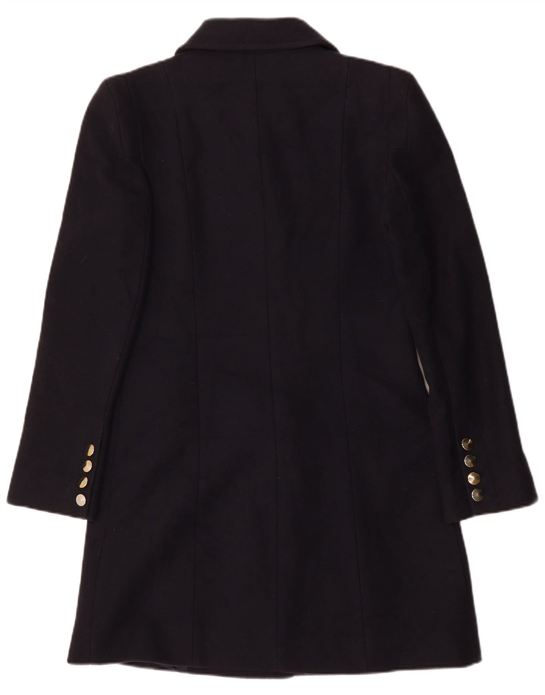 Hobbs Manteau double boutonnage pour femme UK 10 Petite laine vierge bleu marine