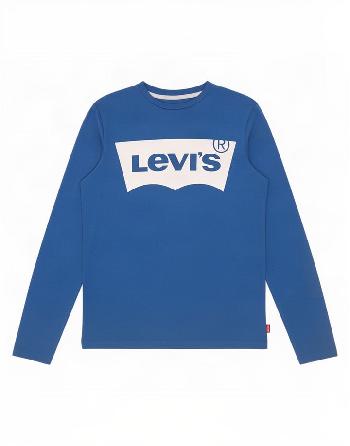 Levi's Haut graphique à manches longues pour garçon 13-14 ans Bleu Coton
