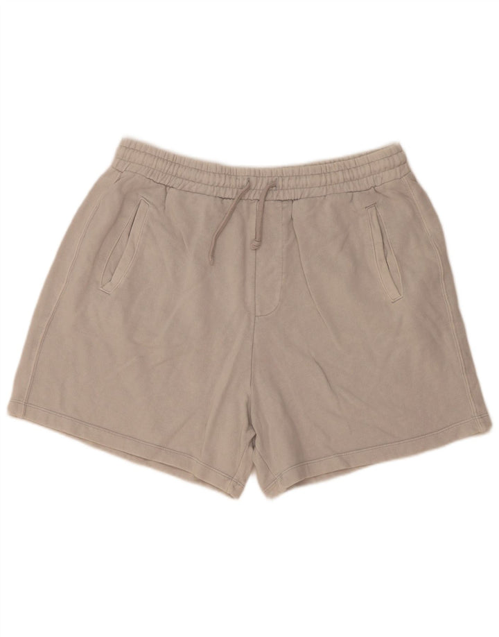 Zara Short Sport Homme Grand Gris Coton