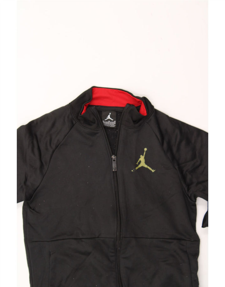 JORDAN Boys Tracksuit Top Jacket 10-11 Years Medium Black Polyester Vintage Jordan and Second-Hand Jordan from Messina Hembry 