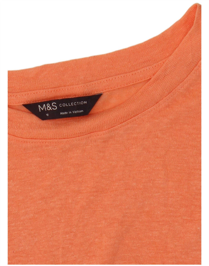 Marks & Spencer T-shirt court surdimensionné pour femme UK 10 Small Orange