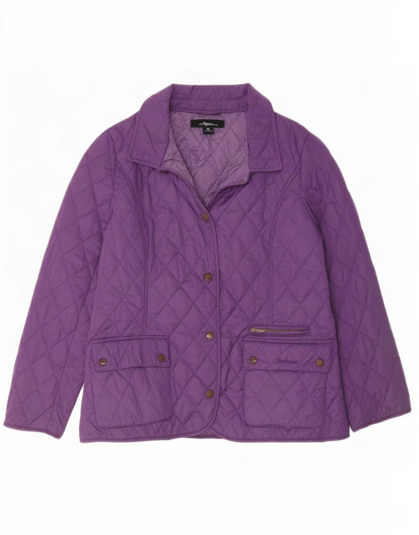 Barbour Veste matelassée pour femme UK 12 Polyester violet moyen
