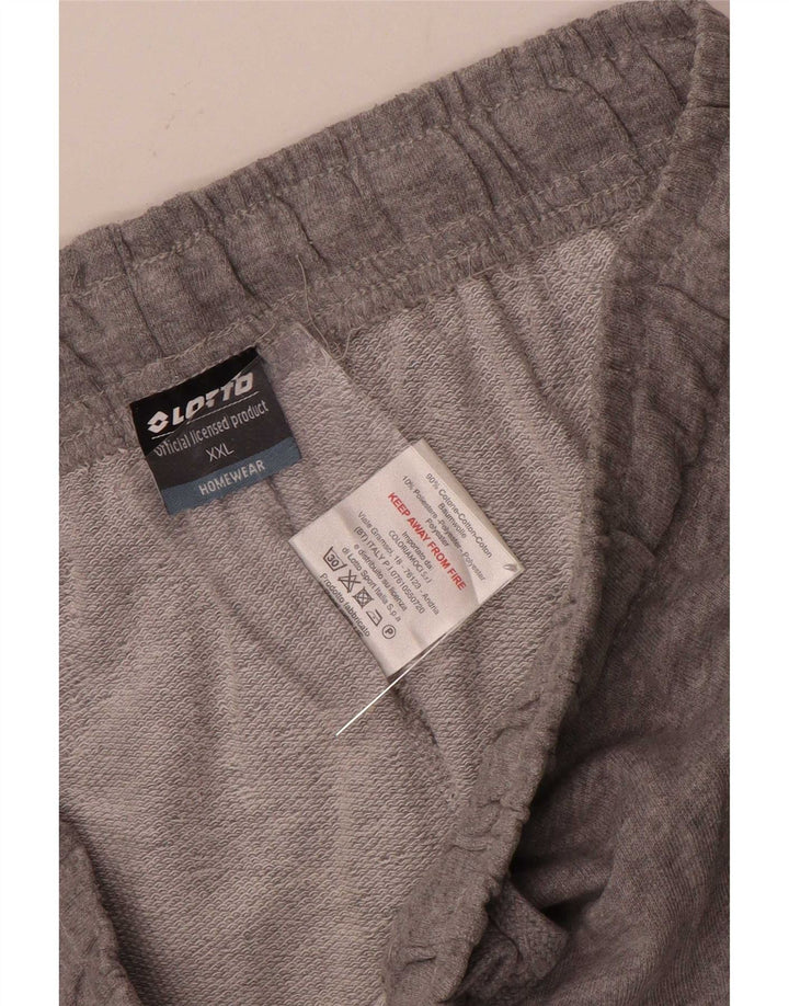 Lotto Short de Sport Homme 2XL Gris Coton