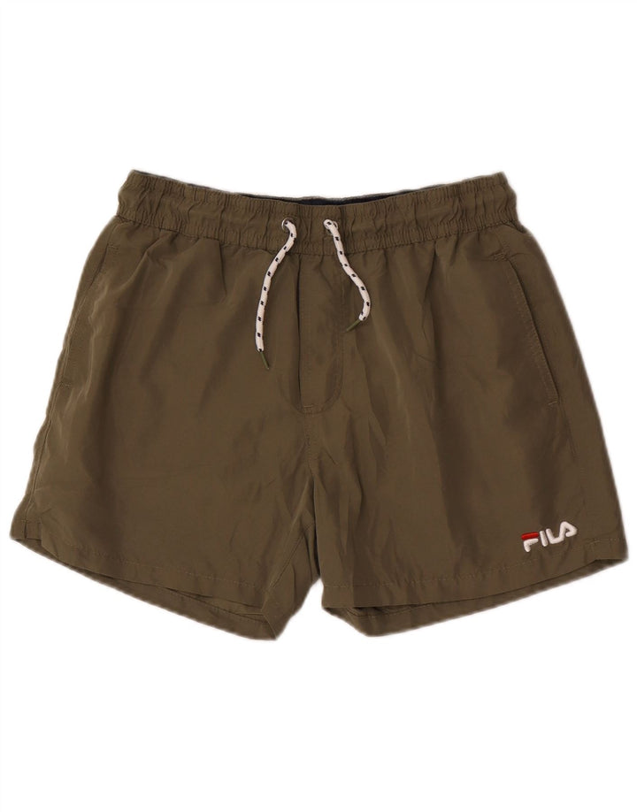 Fila Short de Bain Homme Kaki Moyen Polyester