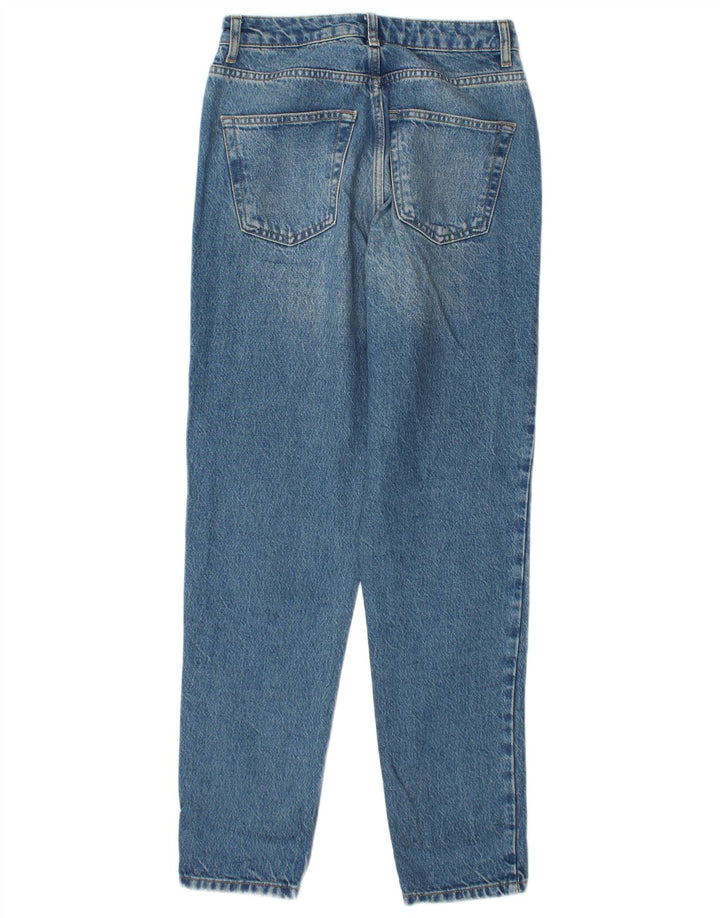 Topshop Jean Mom Fuselé Femme W26 L32 Bleu Polyester