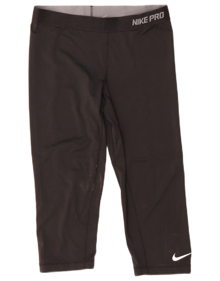 Nike Legging Capri graphique pour femme UK 26 Large Noir Polyester