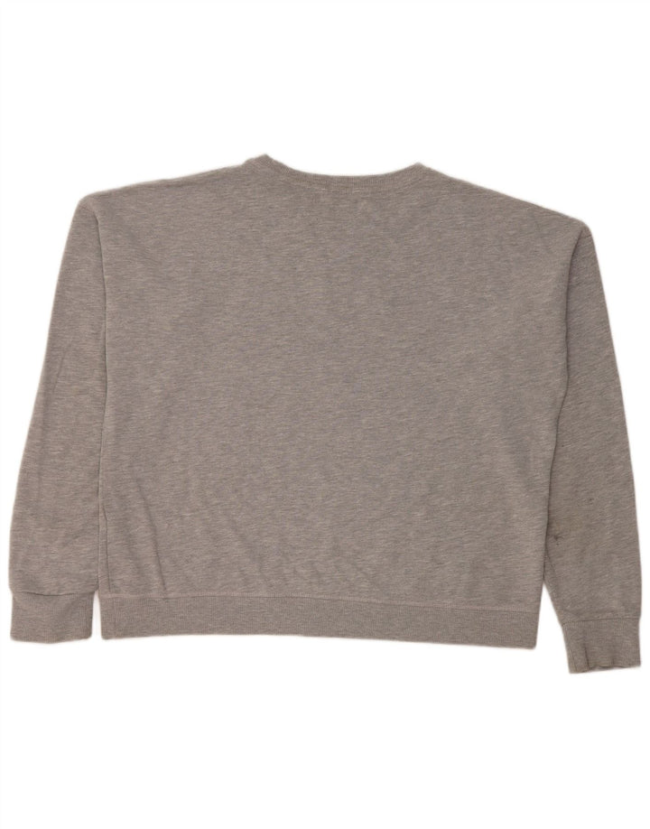 Superdry Sweat-shirt surdimensionné graphique pour femme UK 16 Large Gris Coton