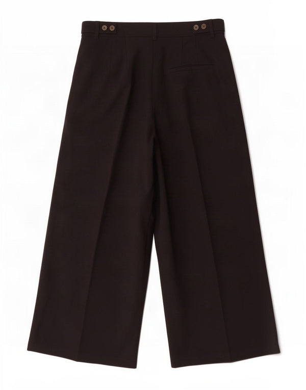 Marks & Spencer Pantalon décontracté à jambe large pour femme UK 12 Medium W30 L27 Noir