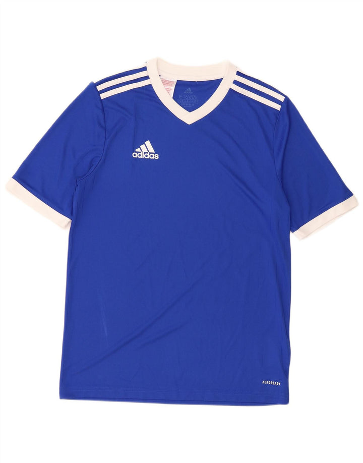 Adidas Garçon Aeroready T-Shirt Top 15-16 ans Bleu Polyester