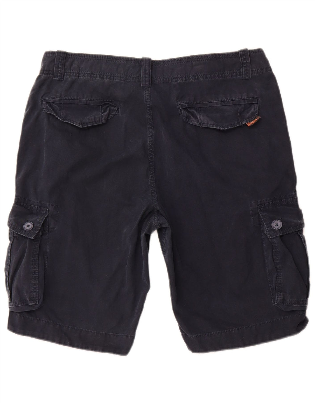 SUPERDRY Short Cargo Homme XL W38 Bleu Marine Coton