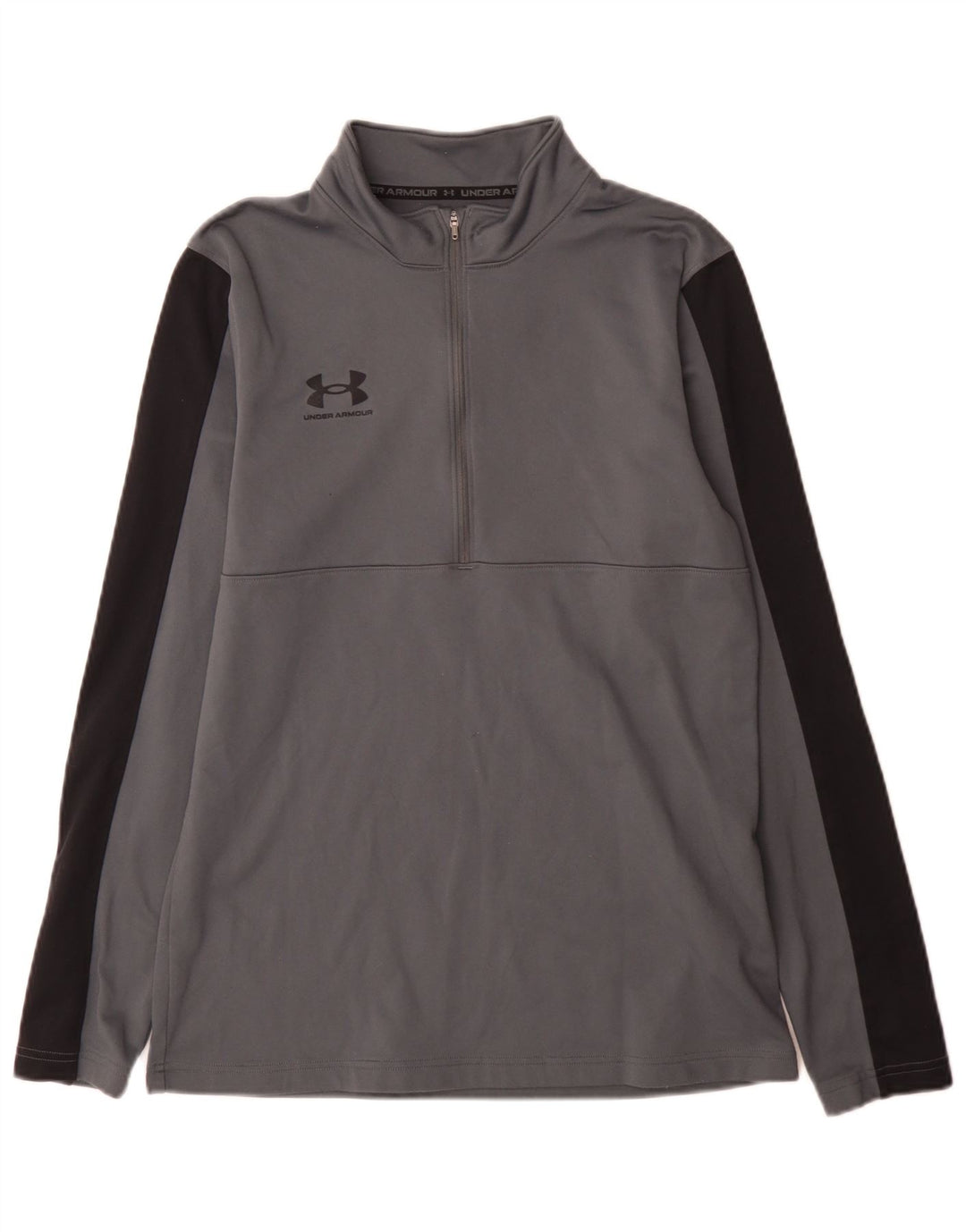 Under Armour Haut Zip Neck Regular Fit Manches Longues Femme Gris Moyen Sports