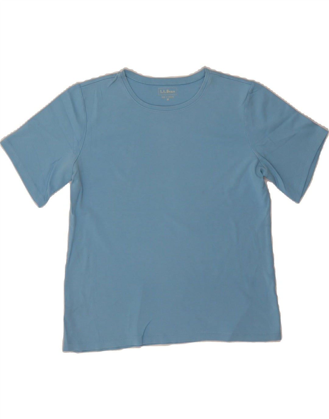 L.L.BEAN Womens T-Shirt Top UK 14 Medium Blue Cotton Vintage L.L.Bean and Second-Hand L.L.Bean from Messina Hembry 