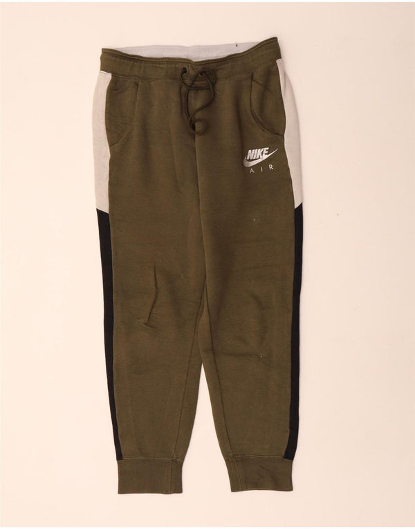 Pantalon de survêtement Nike Air pour homme en coton color block kaki moyen