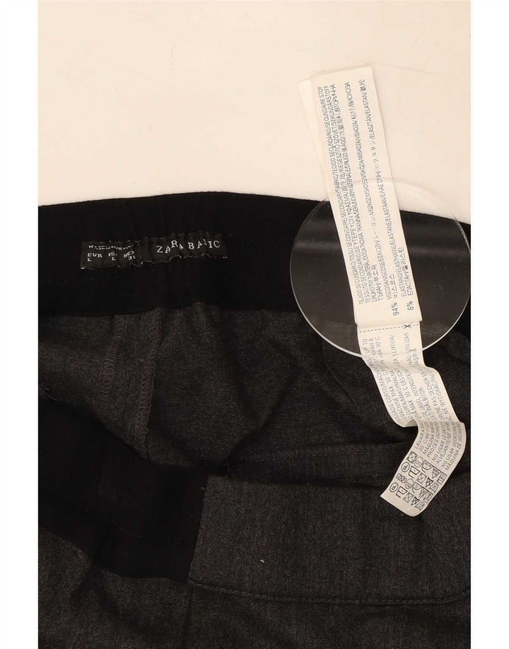 Zara Short décontracté pour femme Large W30 Gris Viscose