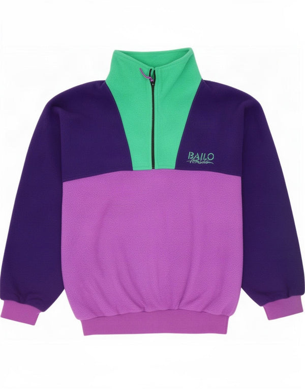 Bailo Pull polaire à col zippé pour homme IT 52 Large Violet Colourblock