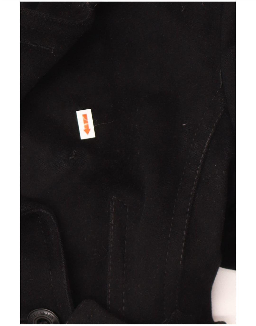 KAREN MILLEN Trench Femme UK 8 Petite Laine Noire