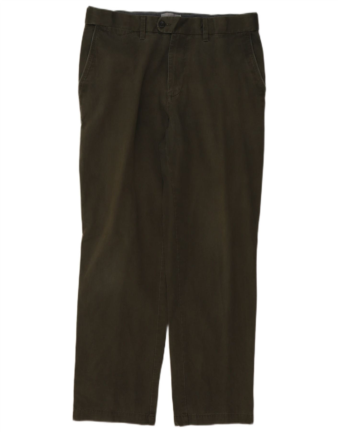 MARKS & SPENCER Pantalon Chino Coupe Regular Homme W34 L29 Kaki Coton