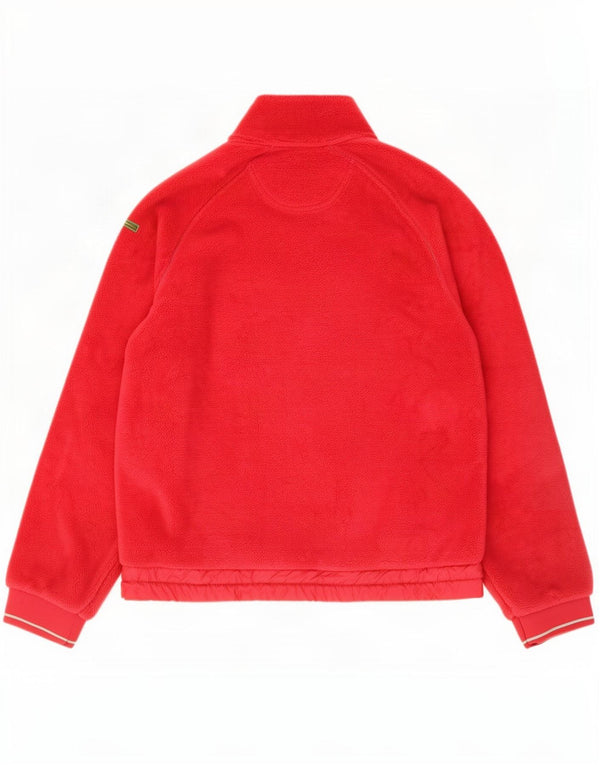 Champion Pull polaire à col zippé pour femme UK 16 Large Rouge Polyester