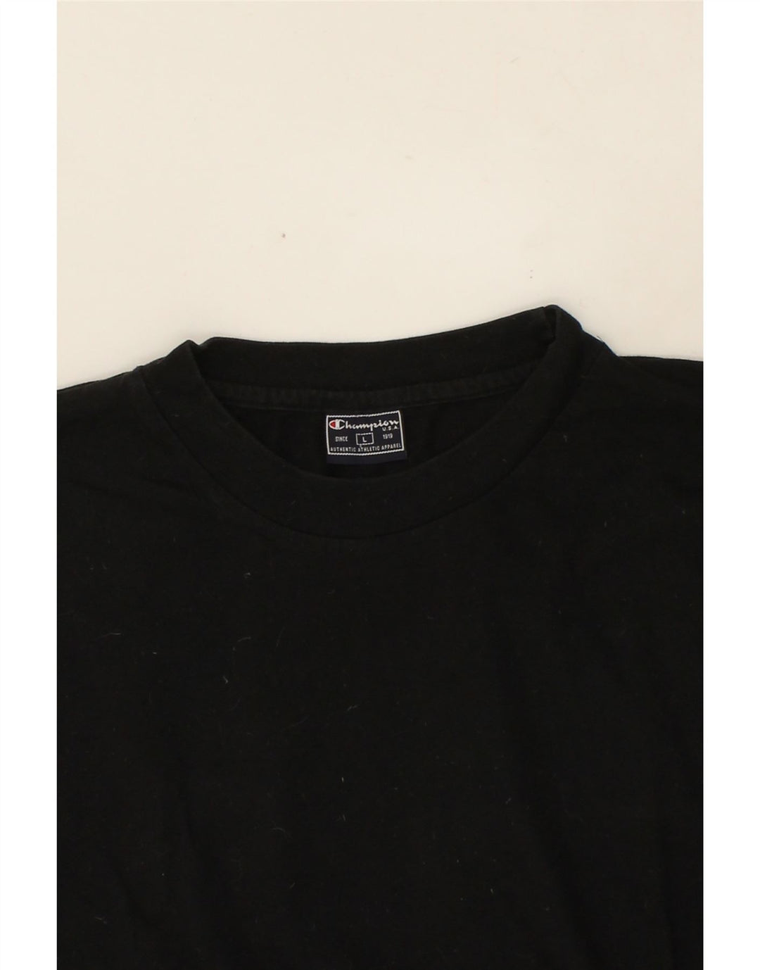 CHAMPION Mens T-Shirt Top Large Black Vintage Champion and Second-Hand Champion from Messina Hembry 