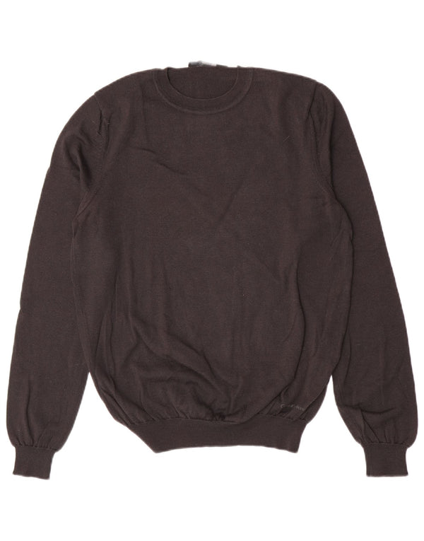 Calvin Klein Jeans Pull ras du cou pour femme UK 14 Large Gris