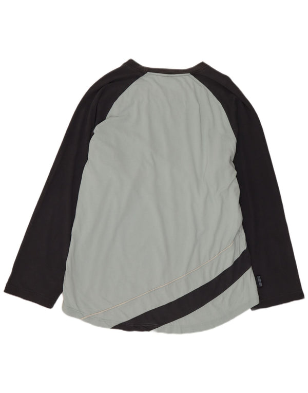 ADIDAS Haut à manches longues pour hommes en coton color block bleu grand