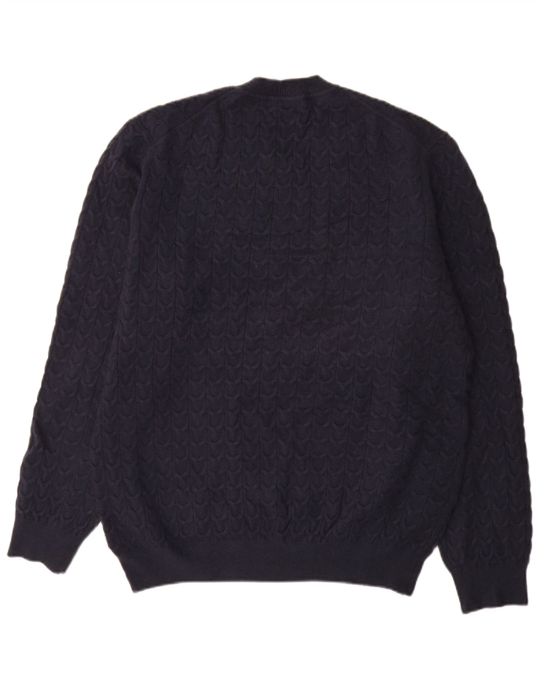 Massimo Dutti Pull col rond homme XL bleu marine viscose