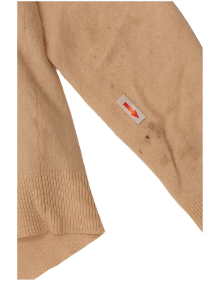 Reiss Cardigan court pour femme UK 42 en laine blanc cassé moyen