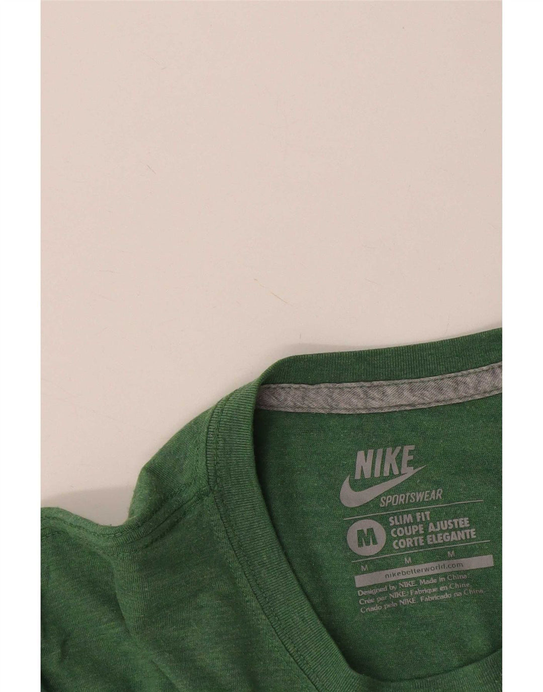 Nike T-Shirt Slim Fit Graphic Homme Vert Moyen