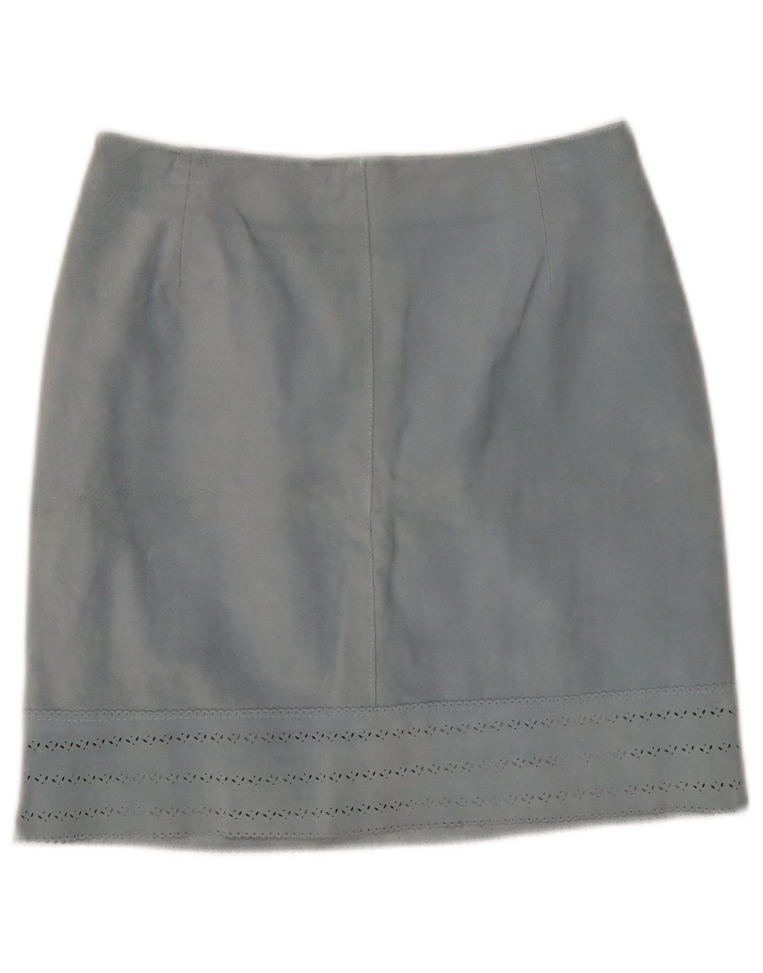 jupe en cuir femme vintage IT 42 Medium W27 Cuir Bleu