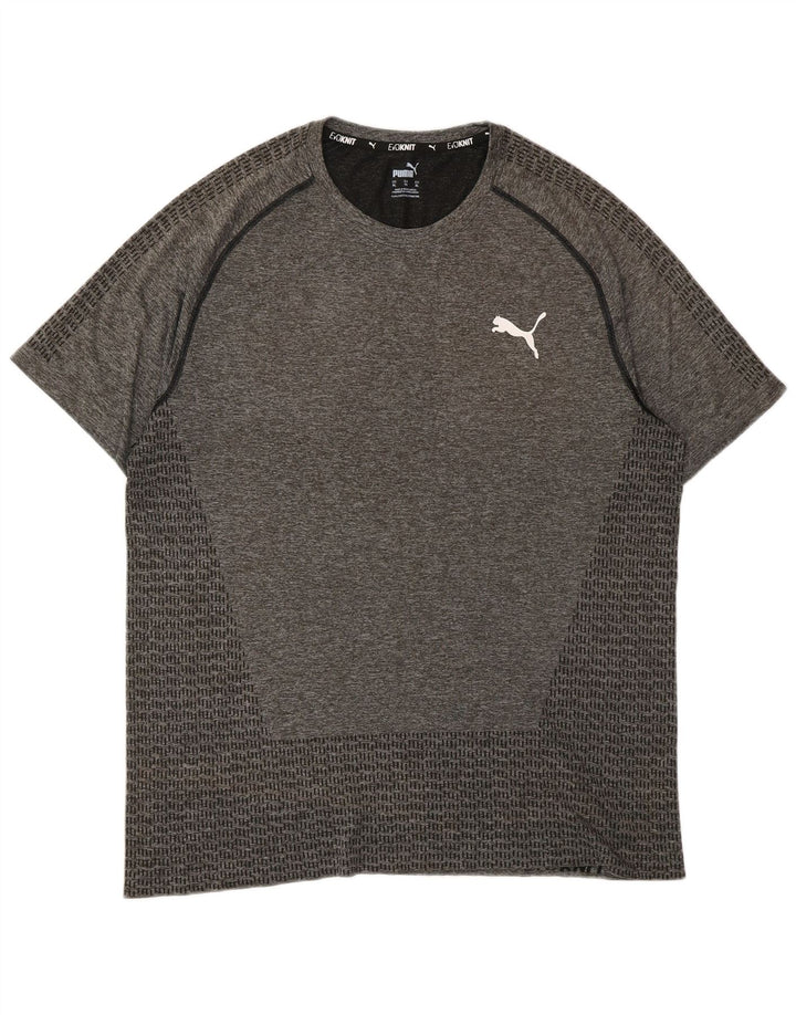 PUMA T-Shirt Top Homme XL Gris Moucheté