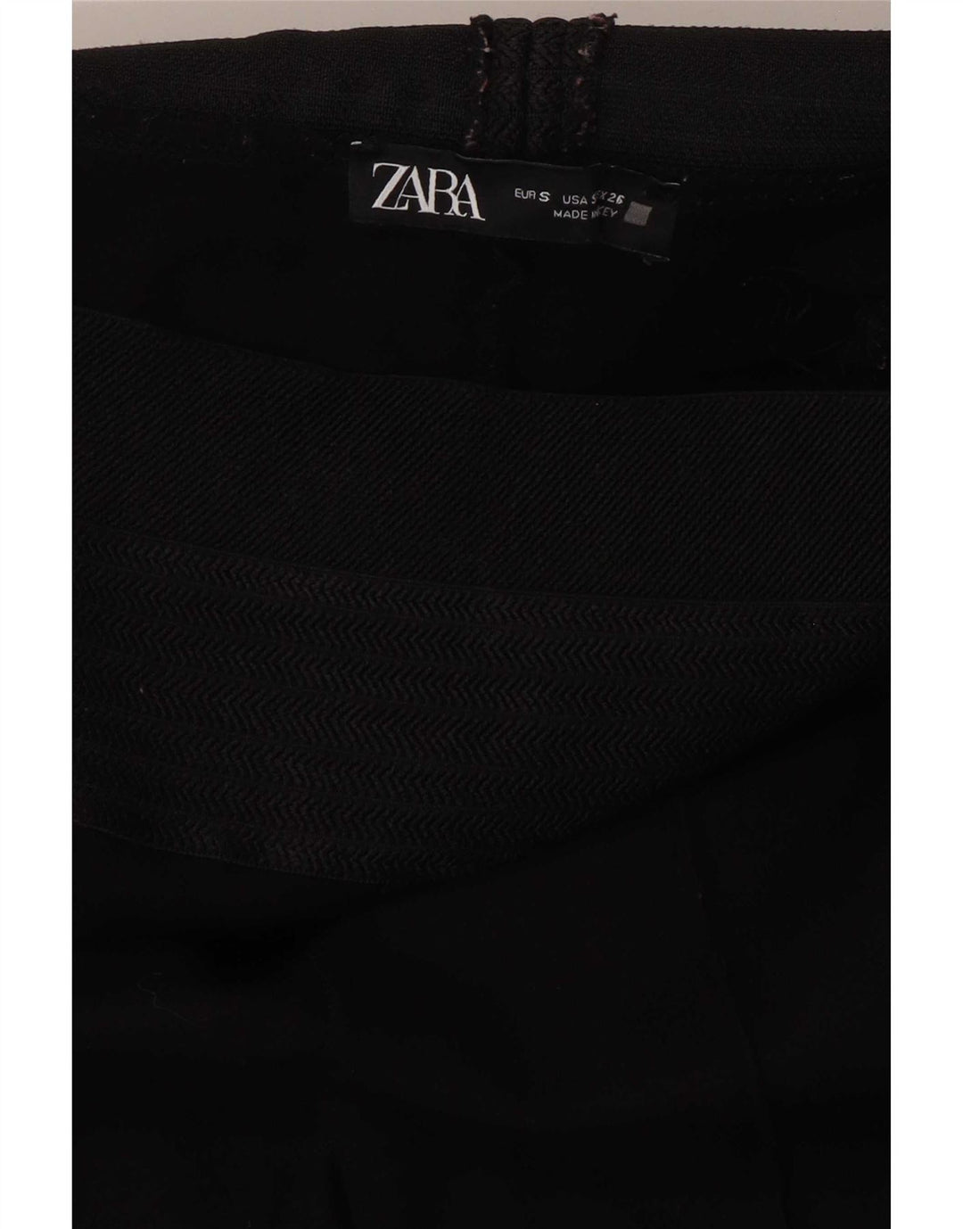 Zara Womens Crop Leggings UK 8 Petit chevrons noirs