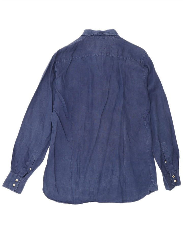 Chemise Homme Best Company Lin Bleu Marine Moyen