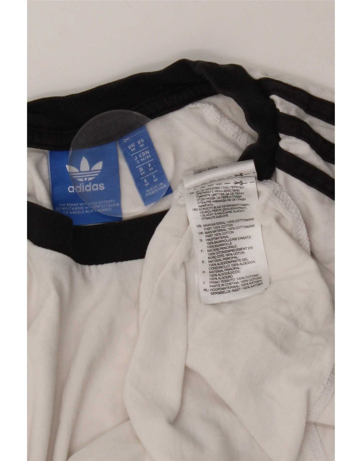 Adidas T-shirt pour homme en coton color block blanc moyen