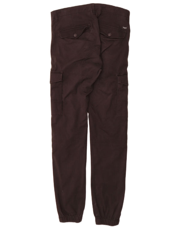Jack & Jones Pantalon Cargo Fuselé Joggers Homme W29 L34 Coton Noir